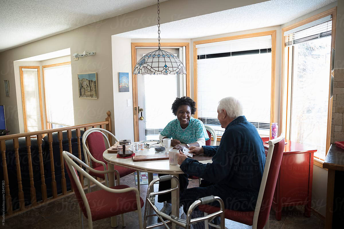 Coffee Time at the Memory Care facility in Leesburg VA