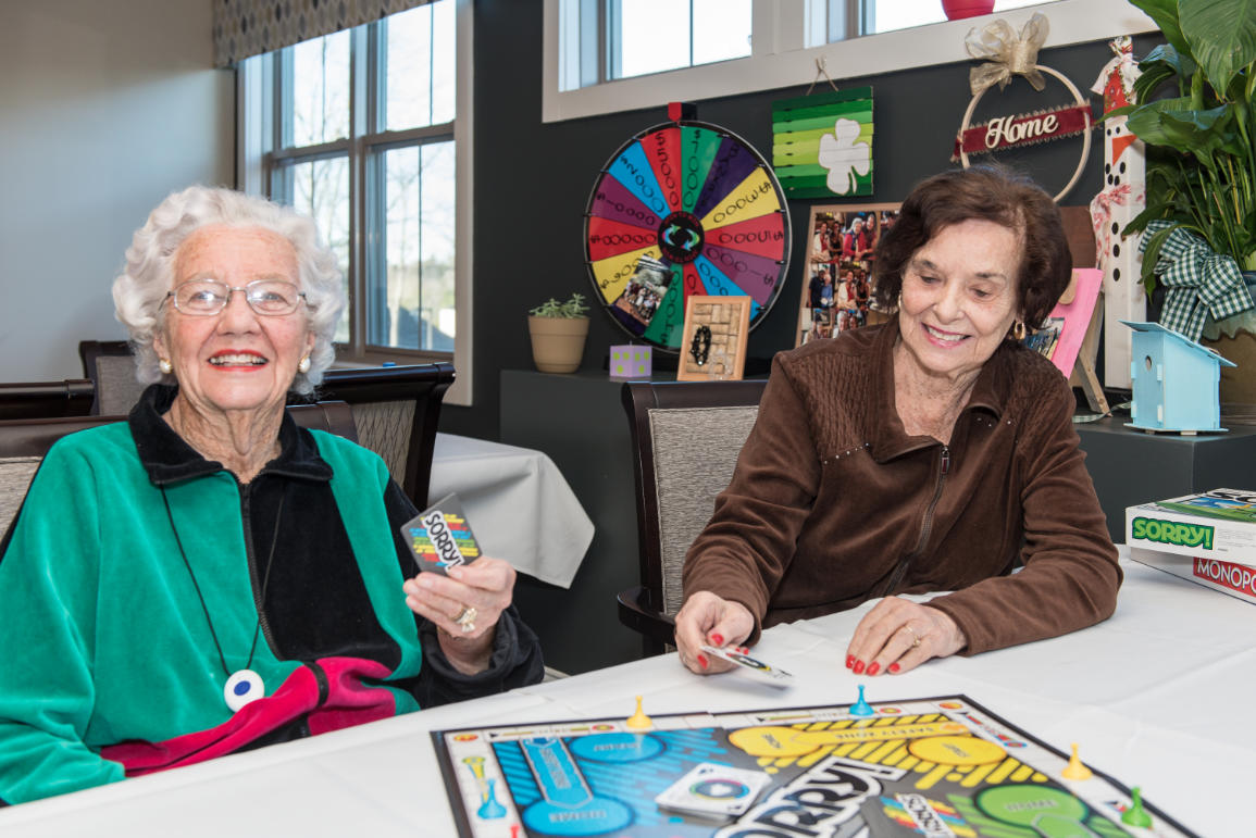 residents participating in social activities at a memory care facility in Leesburg VA